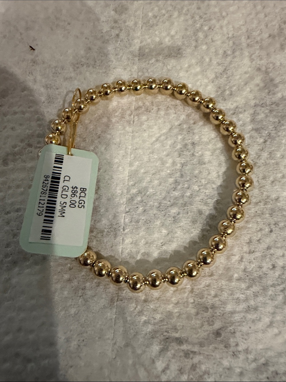 Enewton classic gold 5mm Beaded Stretch Bracelet Classic Round Beads NWT - Picture 2 of 2